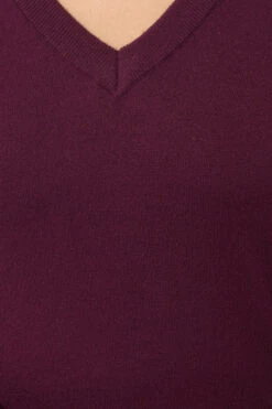 LTS Tall Cherry Red Knit V-Neck Jumper -Evans Boutique 0086dd30 f20e 4e 356123 D