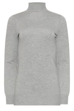 LTS Tall Grey Long Sleeve Roll Neck Jumper 11 LTS Tall Grey Long Sleeve Roll Neck Jumper -Evans Boutique 00c17872 d3e2 4a 353787 X
