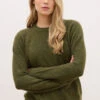 LTS PREMIUM Tall Olive Green Knitted Jumper -Evans Boutique 01169667 1ac5 43 356027 A