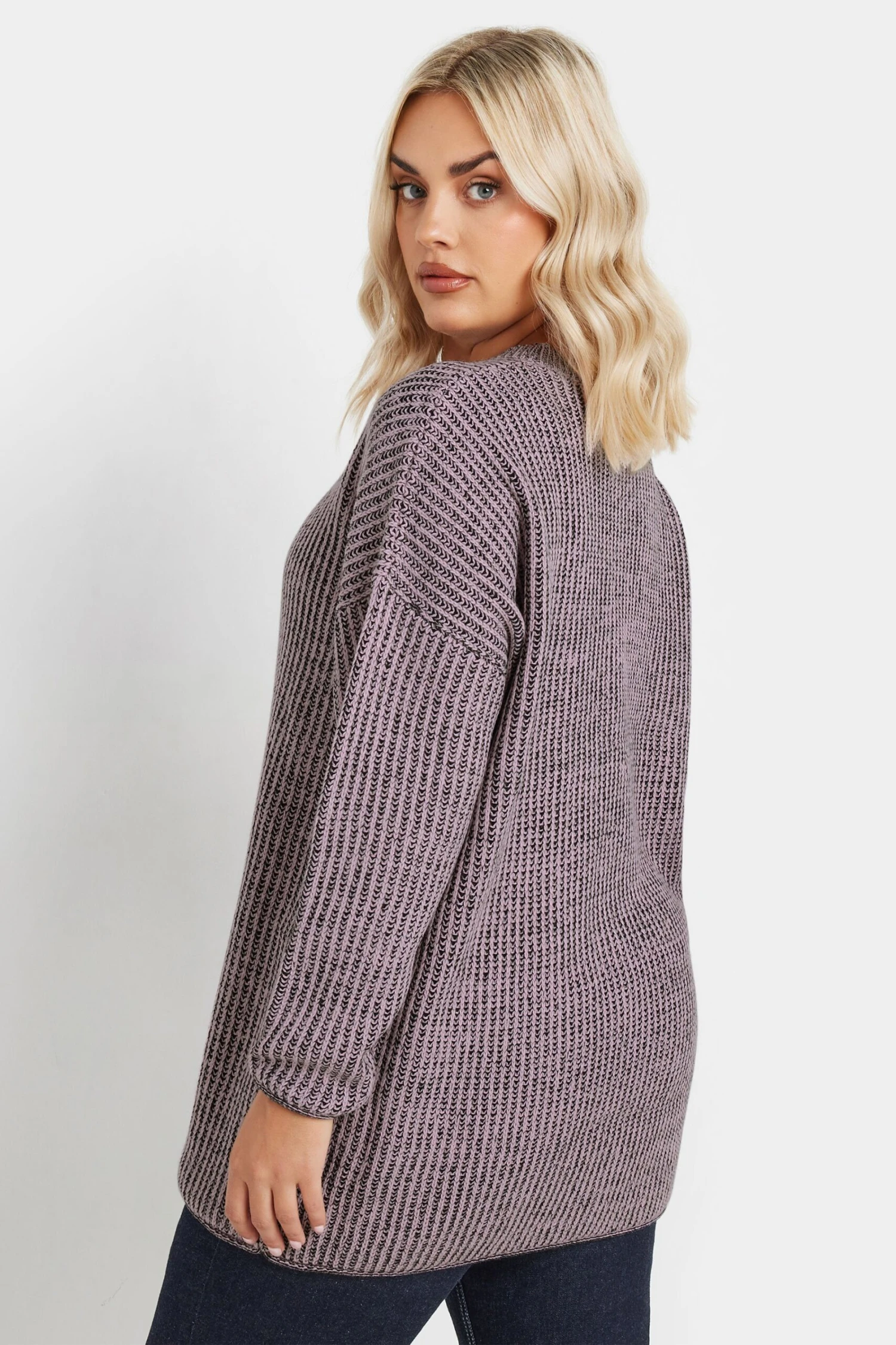 YOURS - Pull Rose En Maille Design Nervuré 5 YOURS - Pull Rose En Maille Design Nervuré – Image 3