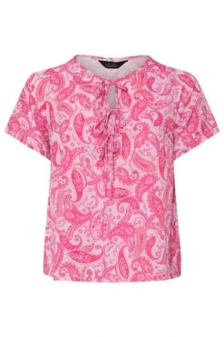 LIMITED COLLECTION Chemisier Curve Rose à Motif Cachemire Et Nœud Papillon Sur Le Devant 11 LIMITED COLLECTION Chemisier Curve Rose à Motif Cachemire Et Nœud Papillon Sur Le Devant -Evans Boutique 0138d11b e72d 46 216817 X