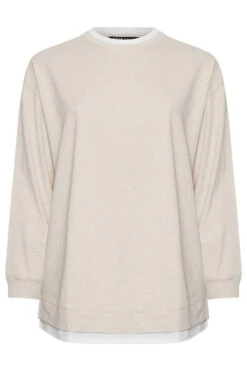 YOURS - Pull Crème En Jersey 2 En 1 Manches Longues 11 YOURS - Pull Crème En Jersey 2 En 1 Manches Longues -Evans Boutique 016b7b76 957b 4f 322000 X