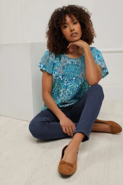 M&Co Indigo Blue Skinny Jeans -Evans Boutique 01b520f6 d539 47 500618 A