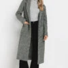 LTS Tall Charcoal Grey Longline Cardigan Coat -Evans Boutique 027026bf 0b01 43 353408 A