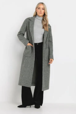 LTS Tall Charcoal Grey Longline Cardigan Coat