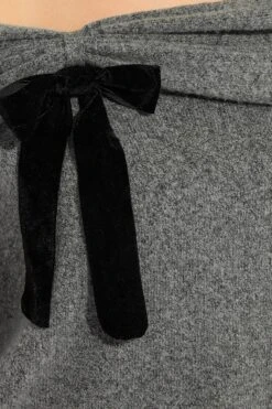 YOURS Curve Pull Bardot Gris à Nœud -Evans Boutique 02ef1cde 5bba 41 280785 D