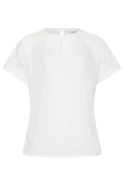 LTS Tall White Short Sleeve Dobby Top 11 LTS Tall White Short Sleeve Dobby Top -Evans Boutique 031df51b a4b9 40 353387 X