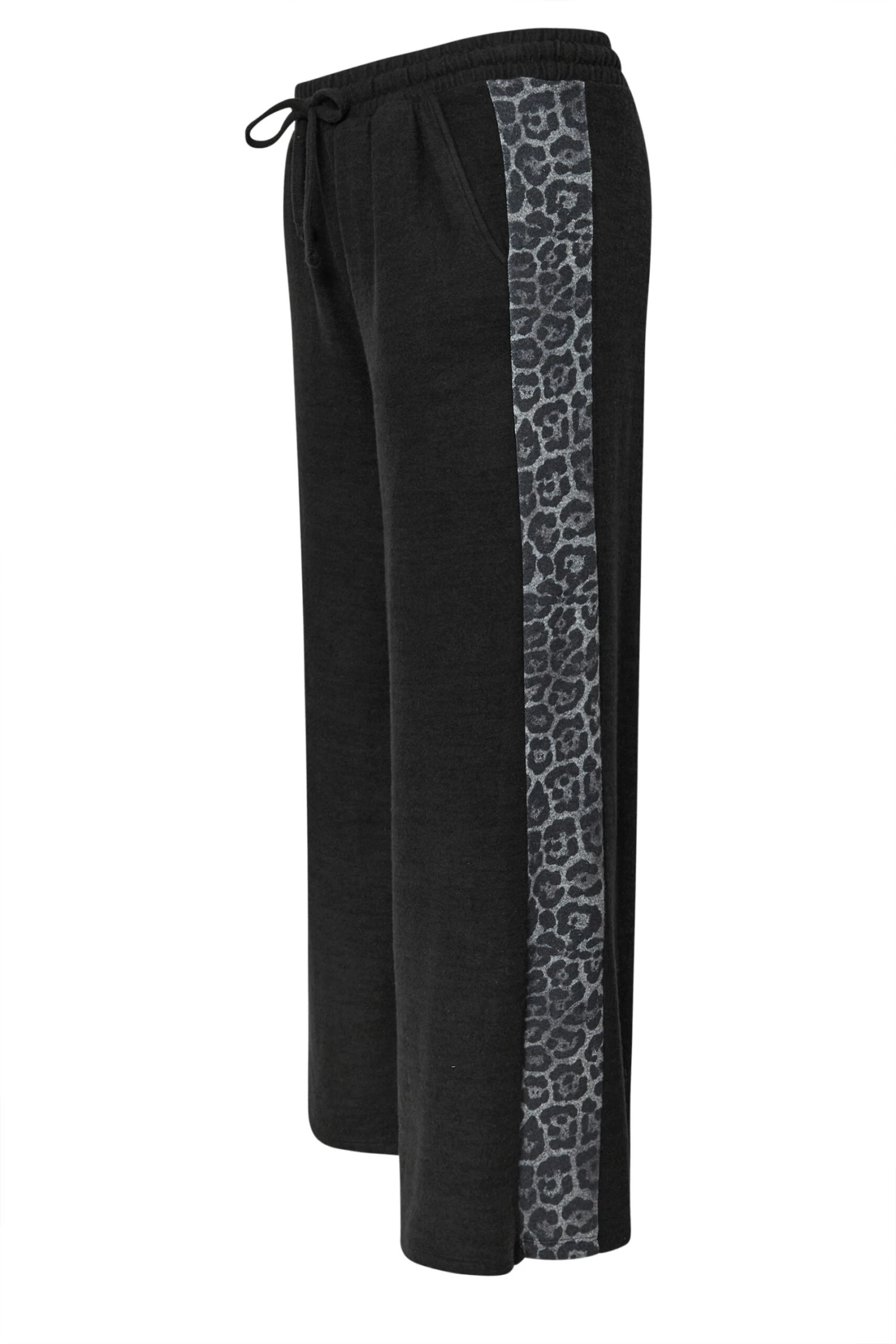 YOURS - Pantalon Noir Wide Leg Design Léopard 8 YOURS - Pantalon Noir Wide Leg Design Léopard – Image 6