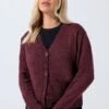 LIMITED COLLECTION - Cardigan Bordeaux En Maille Manches Longues -Evans Boutique 0524647a 37fd 4d 216352 A