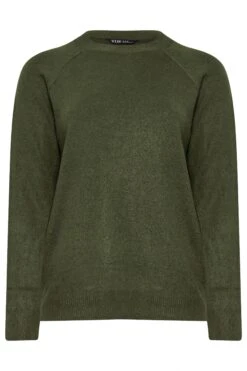 YOURS - Pull Vert Kaki En Maille 11 YOURS - Pull Vert Kaki En Maille -Evans Boutique 0547e986 ea78 4c 280504 X