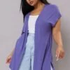 YOURS Curve Cardigan Violet En Jersey à Manches Longues -Evans Boutique 05acab7d 74a6 45 322646 A