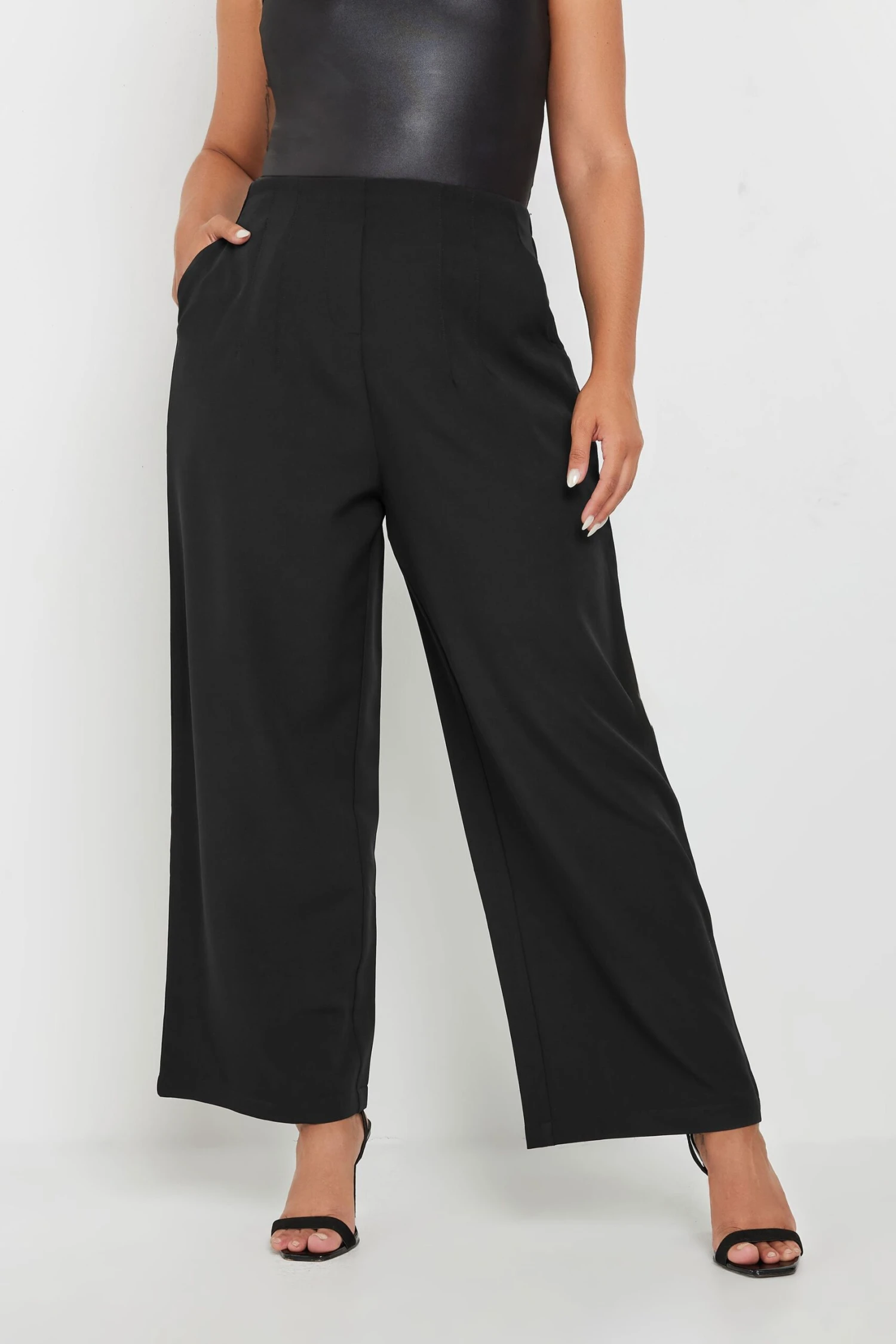 YOURS - Pantalon Classique Noir Coupe Wide Leg à Poches 3 YOURS - Pantalon Classique Noir Coupe Wide Leg à Poches