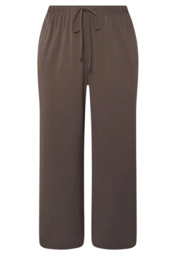 YOURS - Pantalon Large En Sergé Marron 11 YOURS - Pantalon Large En Sergé Marron -Evans Boutique 06a5b16e de6f 40 310296 X