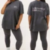 YOURS ACTIVE - Top Gris Charbonneux Oversize 'Wellness Retreat' -Evans Boutique 06b74d3c f9ac 40 149423 A