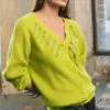 STAR Lime Green Gem Embellished Cardigan -Evans Boutique 06bdcf21 41cc 48 110600 L4