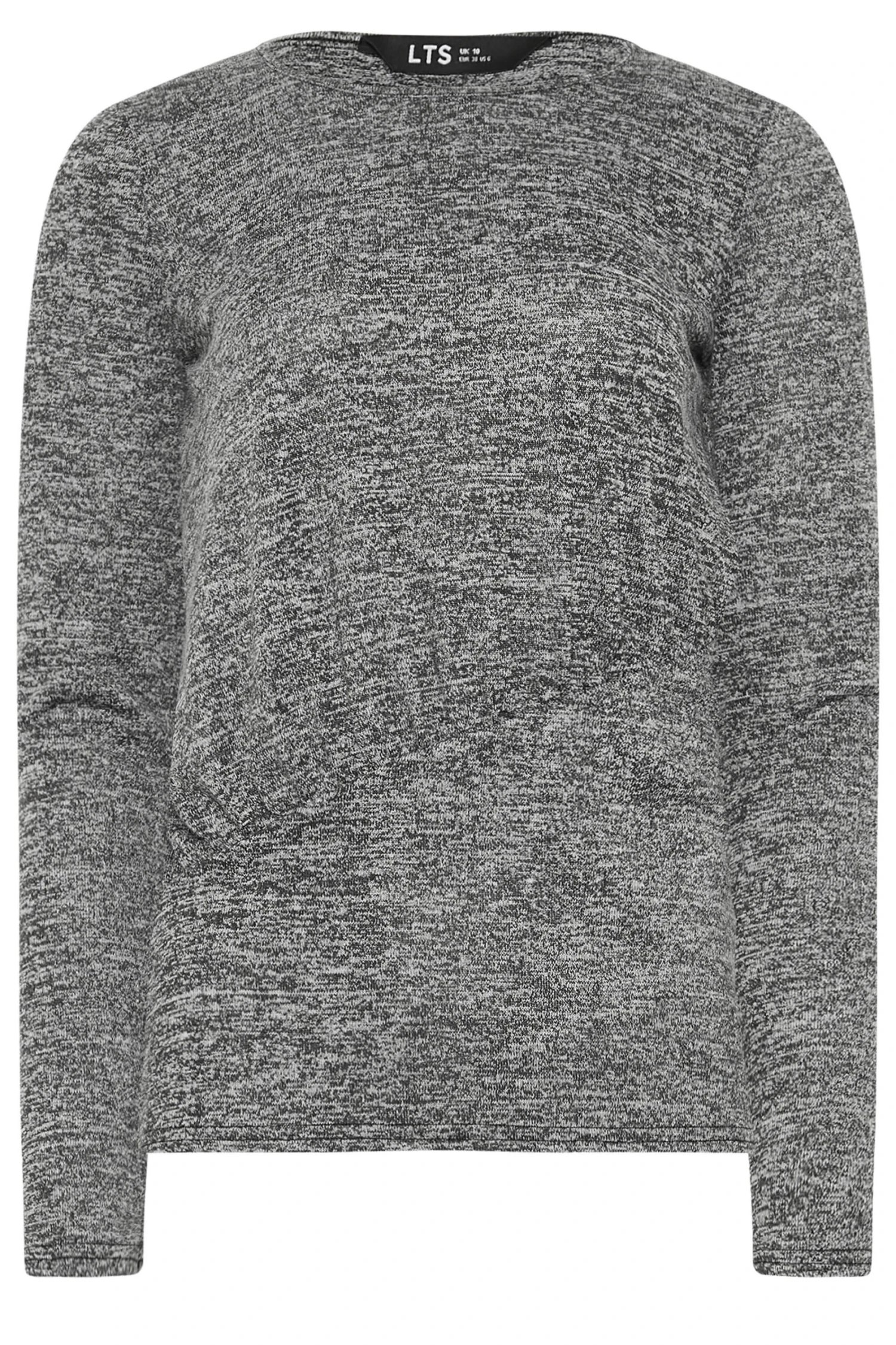 LTS Tall Grey Marl Soft Touch Ruched Top 7 LTS Tall Grey Marl Soft Touch Ruched Top – Image 5