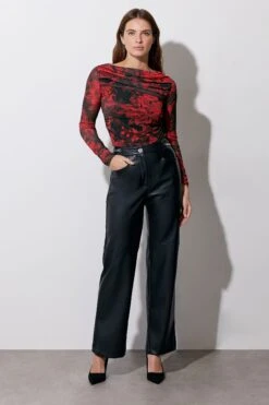 STAR Red Paisley Mesh Top -Evans Boutique 075a0ccb 74e4 4f 110707 D