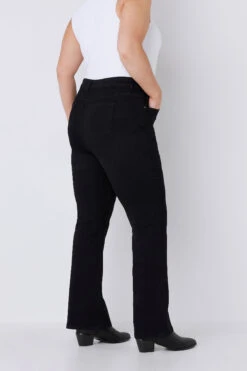 EVANS Curve Fit Black Bootcut Jeans 13 EVANS Curve Fit Black Bootcut Jeans -Evans Boutique 0803f50f 1c0f 41 615022 C