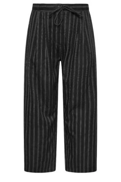 YOURS - Pantalon à Pince Noir Coupe Wide Leg -Evans Boutique 0872b0f3 aabd 43 140064 X