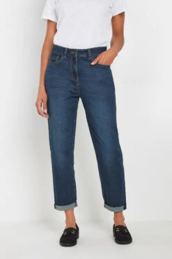M&Co Indigo Blue Mom Jeans 11 M&Co Indigo Blue Mom Jeans -Evans Boutique 08e7d708 23b2 41 501691 A