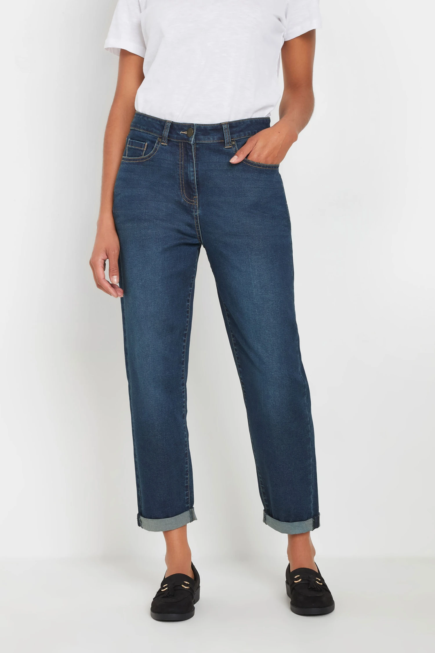M&Co Indigo Blue Mom Jeans 5 M&Co Indigo Blue Mom Jeans – Image 3