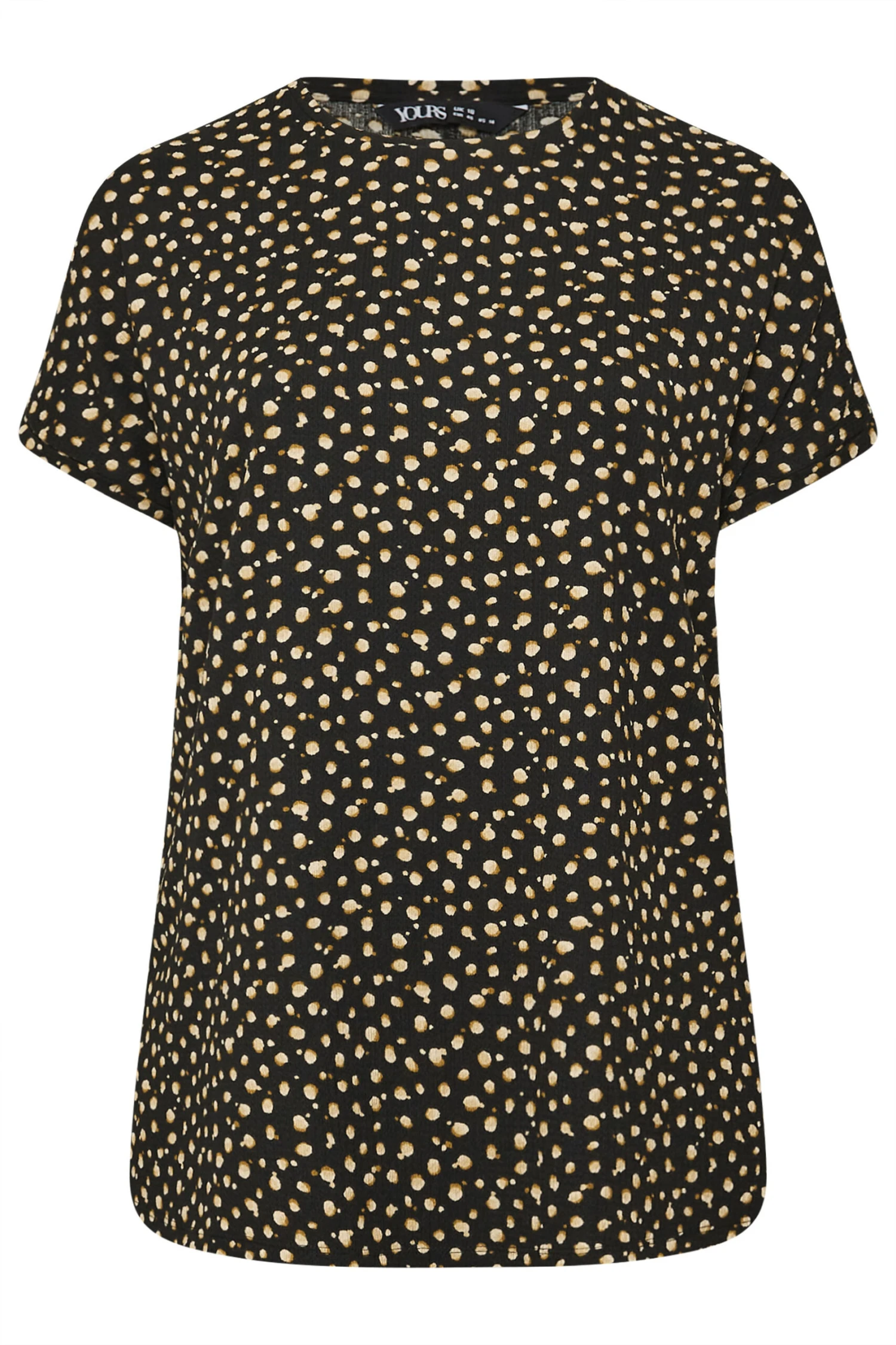 YOURS - Top Noir Manches Courtes Design Pois 7 YOURS - Top Noir Manches Courtes Design Pois – Image 5