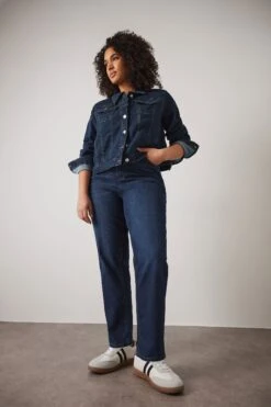 EVANS Curve Indigo Blue Denim Mom Jeans
