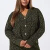 LIMITED COLLECTION Cardigan à Imprimé Léopard Vert Kaki 1 LIMITED COLLECTION Cardigan à Imprimé Léopard Vert Kaki -Evans Boutique 0ad4daec a2cb 43 216955 A