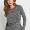 LTS Tall Grey Marl Soft Touch Ruched Top 2 LTS Tall Grey Marl Soft Touch Ruched Top -Evans Boutique 0b1da882 3c24 45 355529 A