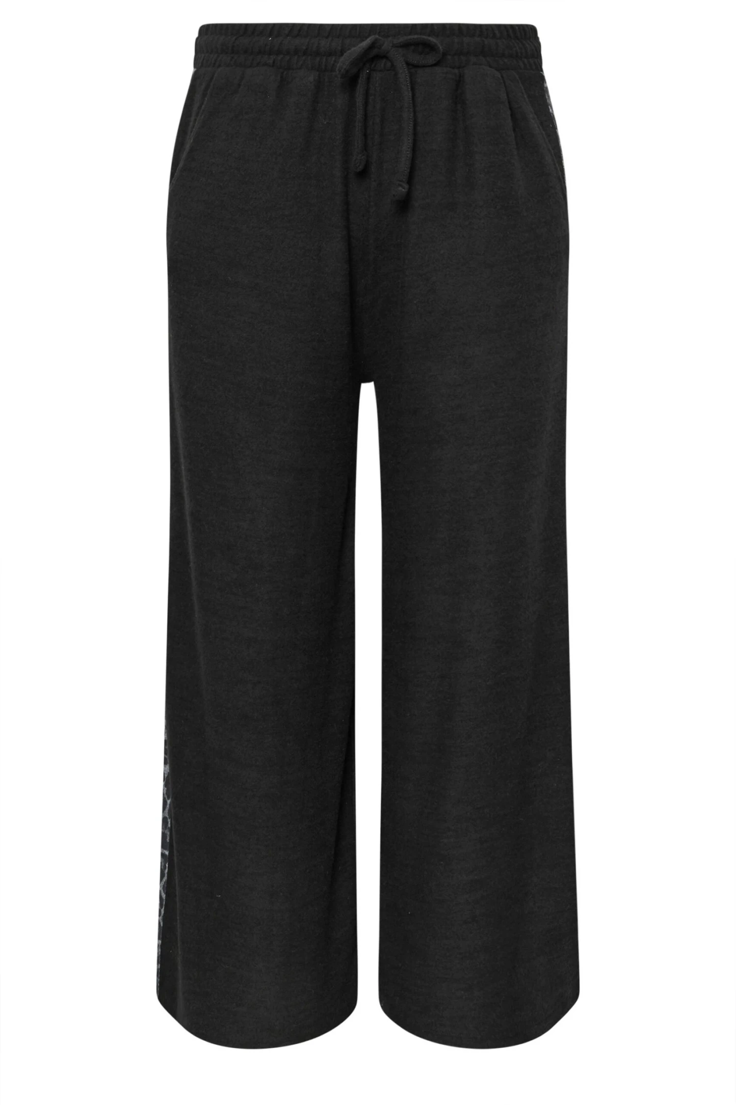 YOURS - Pantalon Noir Wide Leg Design Léopard 9 YOURS - Pantalon Noir Wide Leg Design Léopard – Image 7