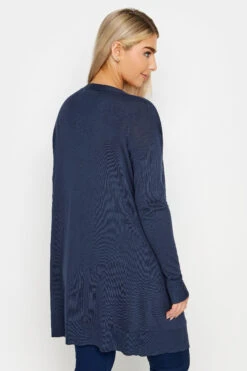 M&Co Navy Blue Longline Cardigan -Evans Boutique 0bc210aa 0462 4f 501027 C