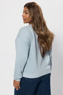 YOURS - Sweatshirt Bleu Ciel En Jersey 'Florida' -Evans Boutique 0c247fe7 e6b8 45 126685 C