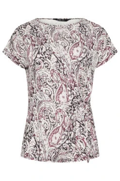 LTS Tall Black Paisley Side Tie Top 13 LTS Tall Black Paisley Side Tie Top -Evans Boutique 0cec0a52 47f1 45 356605 X