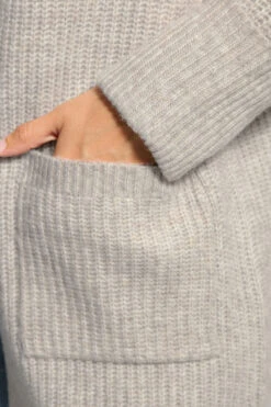 LTS Tall Light Grey Knitted Midi Cardigan -Evans Boutique 0d0ba280 a25d 41 356051 D
