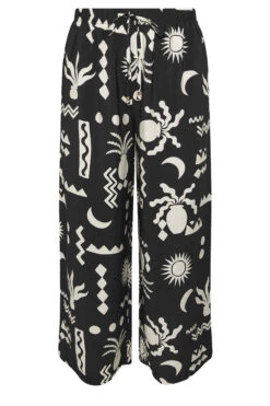 YOURS - Pantalon Wide Leg Noir Abstrait En Sergé 11 YOURS - Pantalon Wide Leg Noir Abstrait En Sergé -Evans Boutique 0e0ed7e2 6dd5 48 310096 X