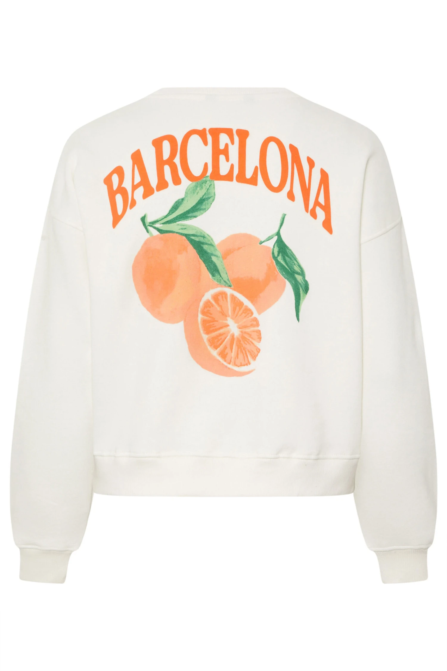 YOURS - Sweatshirt Blanc 'Barcelona' Design Oranges 9 YOURS - Sweatshirt Blanc 'Barcelona' Design Oranges – Image 7