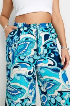 LIMITED COLLECTION - Pantalon Wide Leg Bleu Design Abstrait 12 LIMITED COLLECTION - Pantalon Wide Leg Bleu Design Abstrait -Evans Boutique 0f5e4a5e 7bff 43 216116 D