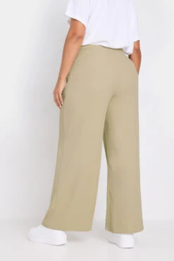 YOURS - Pantalon Wide Leg Beige Taille Contrastée 9 YOURS - Pantalon Wide Leg Beige Taille Contrastée -Evans Boutique 0f8a28fc 872b 4e 140074 C