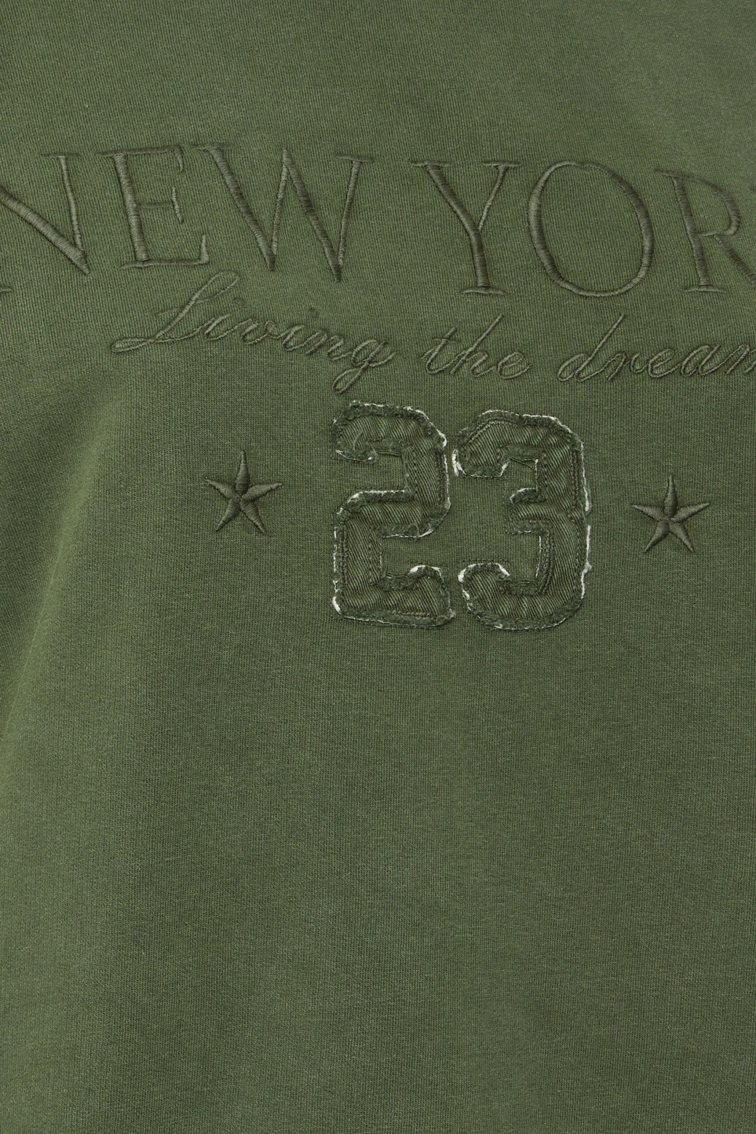 YOURS - Sweatshirt Vert Kaki Brodé 'New York' 8 YOURS - Sweatshirt Vert Kaki Brodé 'New York' – Image 6