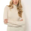 LTS Tall Ivory White Knitted Roll Neck Jumper 2 LTS Tall Ivory White Knitted Roll Neck Jumper -Evans Boutique 1154e54f 5833 42 356063 A