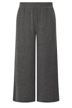 YOURS - Pantalon Wide Leg Gris Charbonnux Texturé à Poches 13 YOURS - Pantalon Wide Leg Gris Charbonnux Texturé à Poches -Evans Boutique 11646c88 98f2 41 304012 X