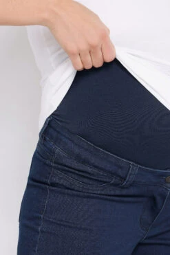 LTS Tall Maternity Dark Blue Wide Leg Jeans -Evans Boutique 11827164 25a9 4c 198130 D