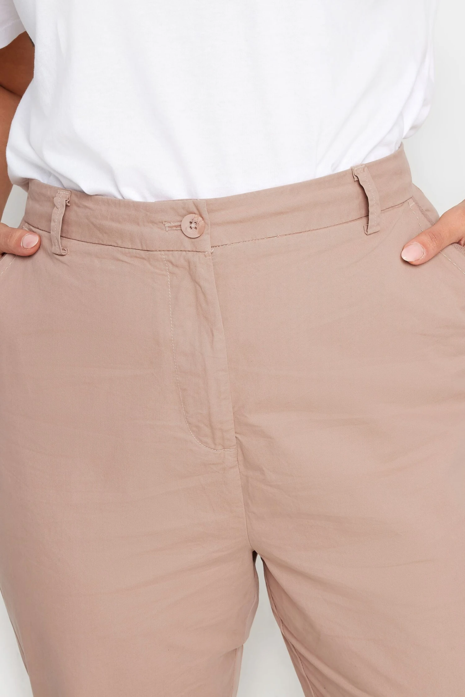 YOURS - Pantalon Chino Rose Poudré Coupe Droite 6 YOURS - Pantalon Chino Rose Poudré Coupe Droite – Image 4