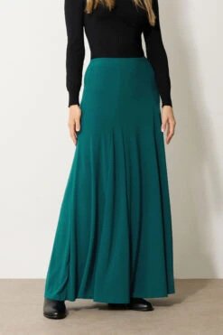 LTS Tall Teal Green Godet Maxi Skirt -Evans Boutique 121141ab d684 44 356688 B
