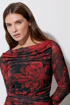 STAR Red Paisley Mesh Top -Evans Boutique 124f8191 be09 4a 110707 E