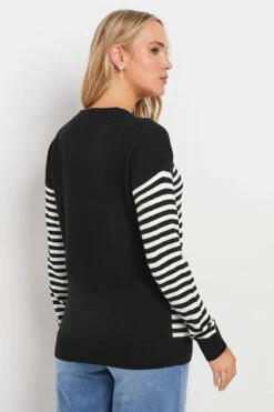 LTS Tall Black Star & Stripe Print Jumper 11 LTS Tall Black Star & Stripe Print Jumper -Evans Boutique 12568be0 43e4 4e 350793 C