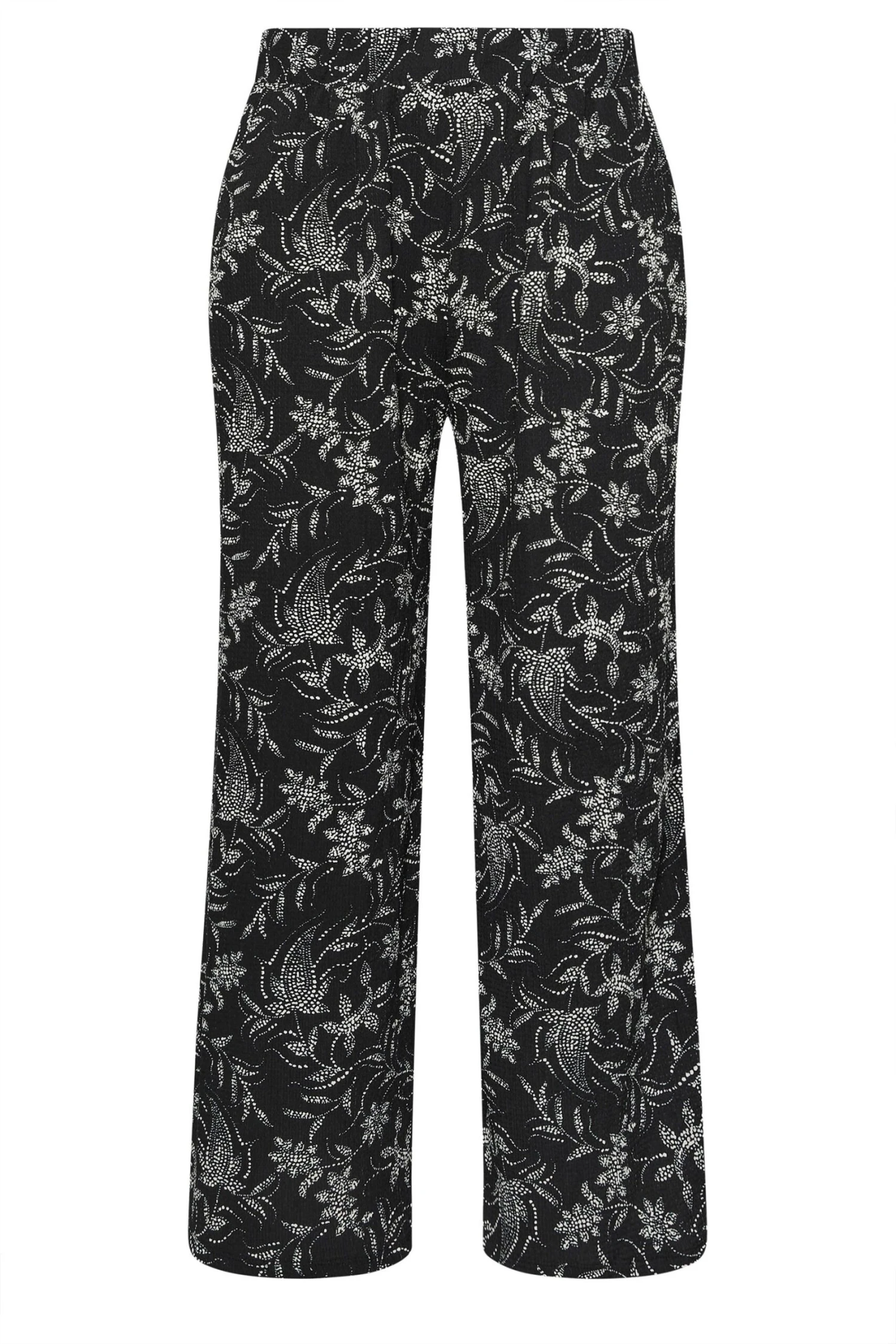 YOURS - Pantalon Noir Floral Coupe Wide Leg 7 YOURS - Pantalon Noir Floral Coupe Wide Leg – Image 5