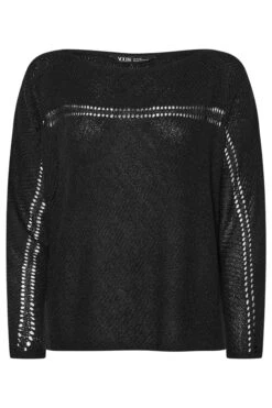 YOURS - Pull Noir En Maille Manches Chauve-Souris 13 YOURS - Pull Noir En Maille Manches Chauve-Souris -Evans Boutique 12885ade c71d 43 280521 X