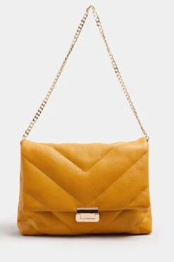 Camel Brown Faux Leather Quilted Shoulder Bag 12 Camel Brown Faux Leather Quilted Shoulder Bag -Evans Boutique 133840e0 6a8c 47 246529 P1