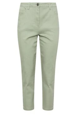 M&Co Sage Green Cropped Jeans -Evans Boutique 1381efc6 e74a 4a 502129 X